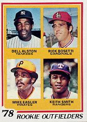 1978 Topps Baseball Cards      710     Dell Alston/Rick Bosetti/Mike Easler/Keith Smith RC
